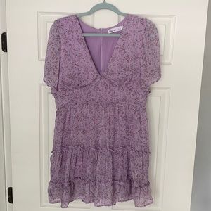 Purple floral dress